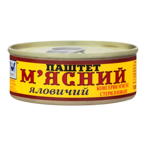 Паштет яловичий Мясний Онисс з/б 100г