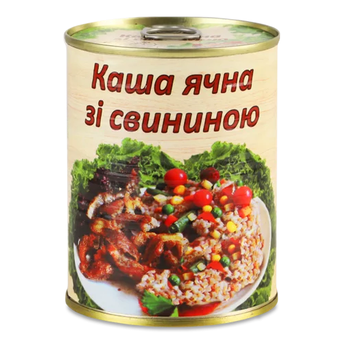 Каша Ячна Зі Свининою L'appetit, Залізна Банка, 340г
