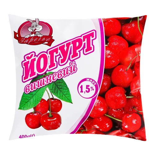 Йогурт 1.5% Вишневий Заречье м/у 400г