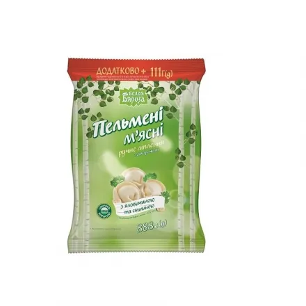 Пельмені 0,888 кг Біла Береза з яловичиною та свининою