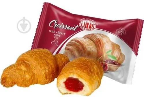 Круасан Lukas з вишневим наповнювачем 45г