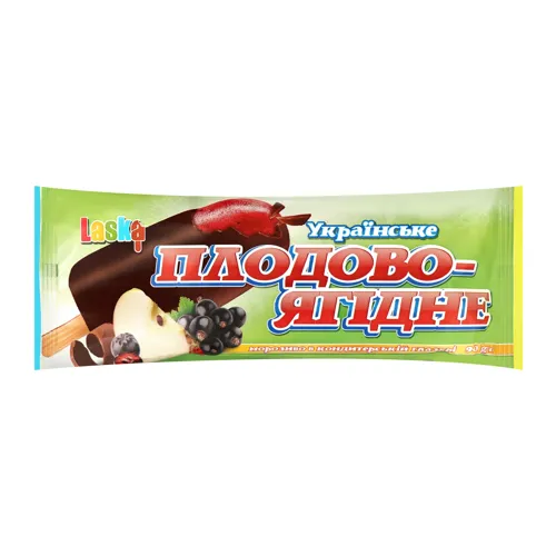 Морозиво плодово-ягідне в глазурі Українське Laska м/у 90г