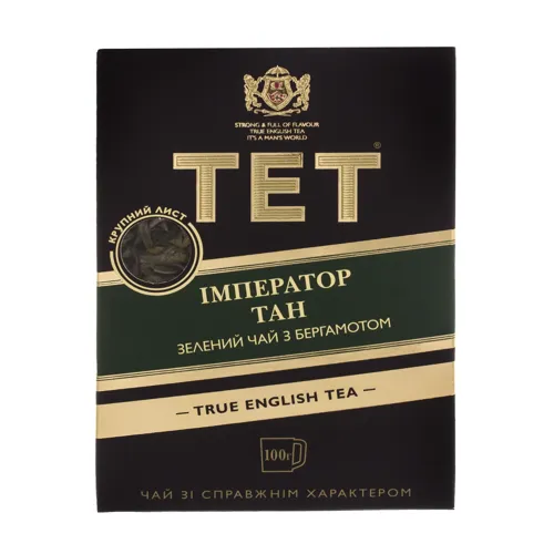 Чай зелений крупнолистовий з бергамотом Імператор Тан TET к/у 100г