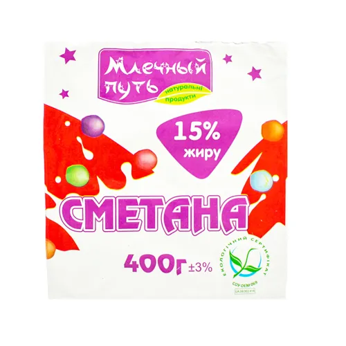 Сметана 15% Млечный путь м/у 400г
