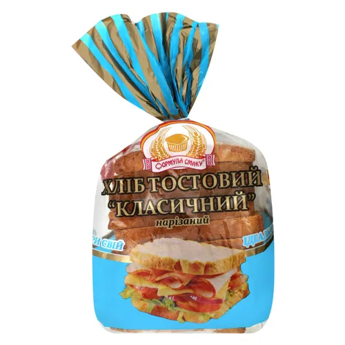 Хліб тостовий нарізний Класичний Формула смаку м/у 250г