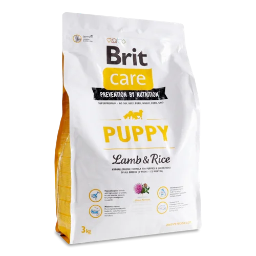 Корм Сухий Для Всіх Порід Собак Lamb&Rice Puppy Care Brit, В/ґ, 3 кг