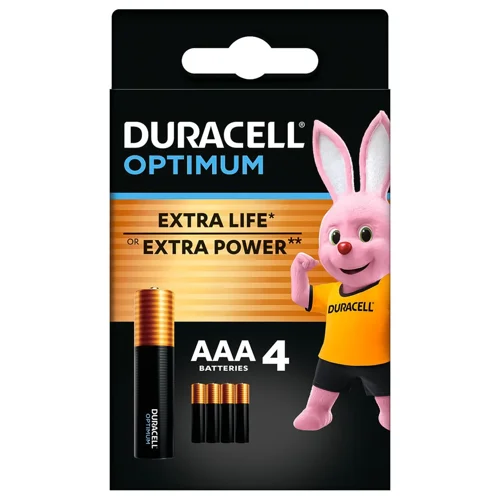 Батарейки Duracell Optimum лужні AAA 4шт