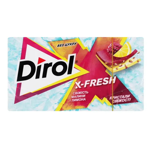 Гумка жувальна без цукру Свіжість малини і лимона X-Fresh Dirol