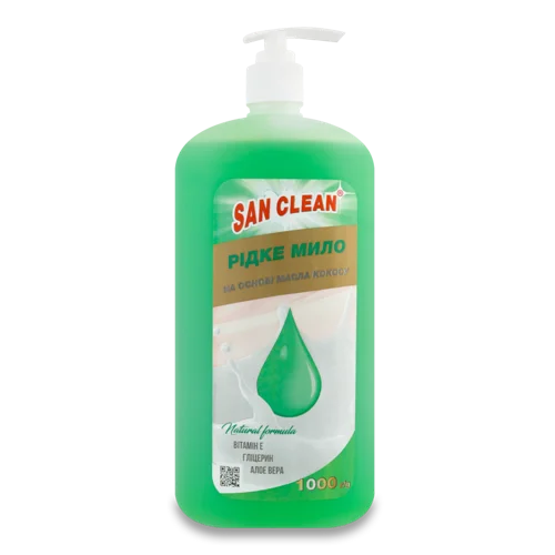 Рідке Мило На Основі Масла Кокоса San Clean, 1кг
