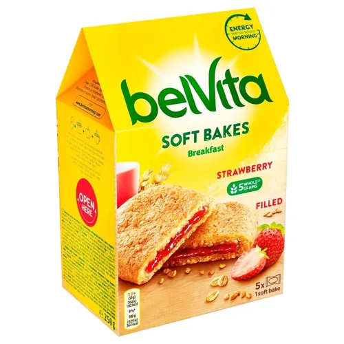 Печиво Belvita м'яке з полуничною начинкою 250г
