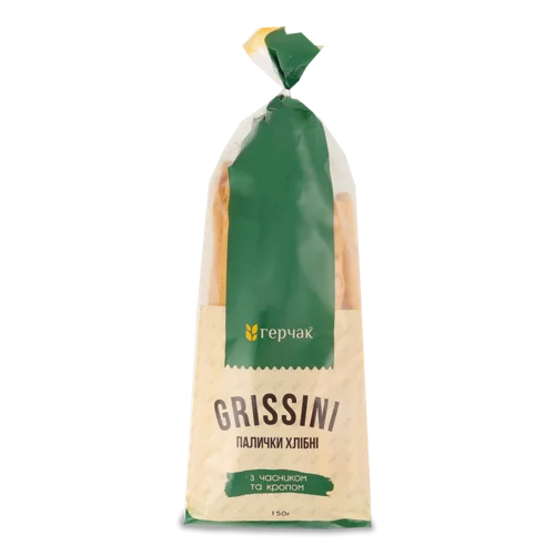 Хлібні Палички З Часником Та Кропом, в/ґ, 150г