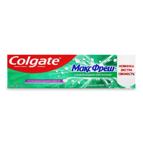 Зубна Паста з Освіжаючими Кристалами, Ніжна М'ята, Макс Фреш, Colgate, 100 мл
