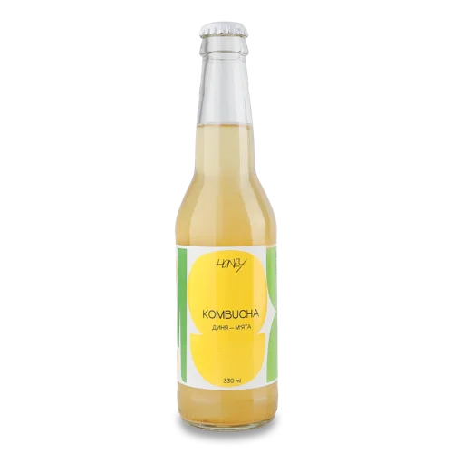 Комбуча Диня-М'Ята Вищого Ґатунку, С/Пл, 0.33л