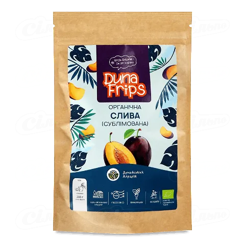 Чіпси Дунайський Аграрій з органічної сливи, 20г