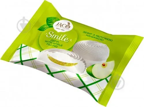 Зефір Смайл з яблучною начинкою 50г п/ет ТМ Жако