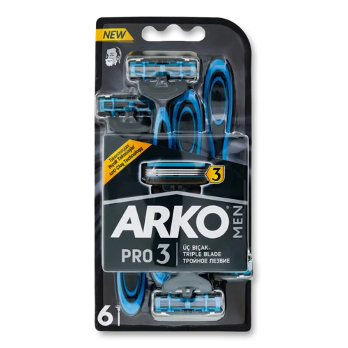 Станки для Гоління Одноразові Pro 3 ARKO.men, 6 шт