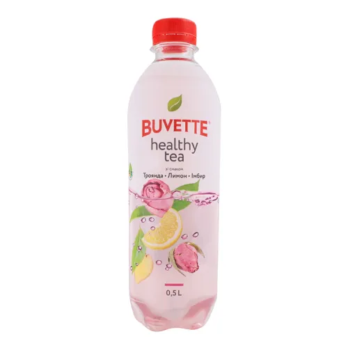 Напій безалкогольний негазований Троянда-лимон-імбир Healthy tea Buvette 0.5л