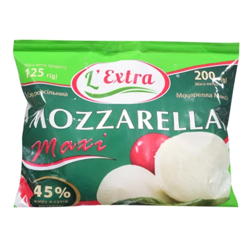 Сир L'extra Моцарела максі 125г