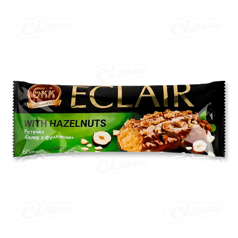 Тістечко Київ БКК Еклер з фундуком, 60г