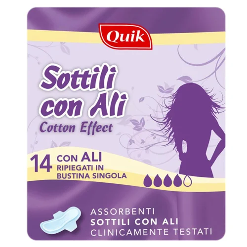 Прокладки гігієнічні Quik Sottili Con Ali 14шт