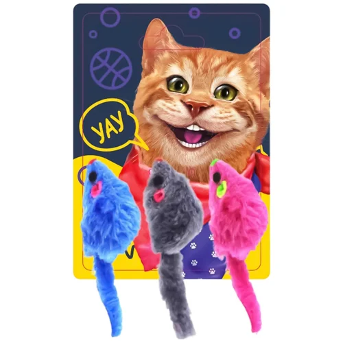 Іграшка-дражнилка Dgt-Pets Мишки для котів 3шт