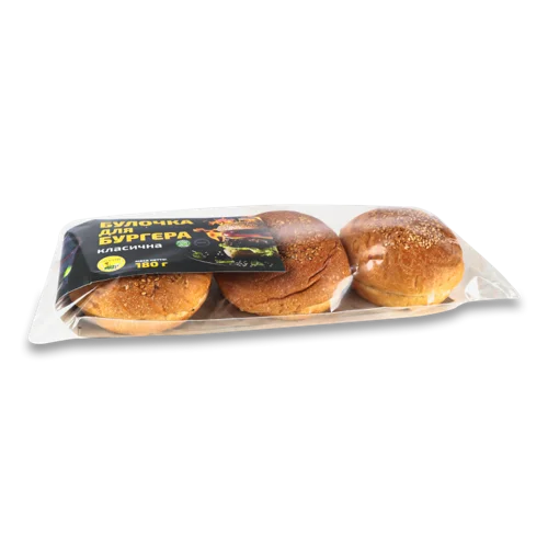 Булочка Для Бургерів Класична В/ґ З Кунжутом, 180г