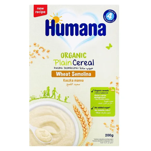 Каша Humana Organic безмолочна пшенична 200г