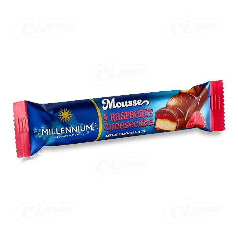 Шоколад молочний Millennium Mousse Raspberry&Cheesecake, 33г