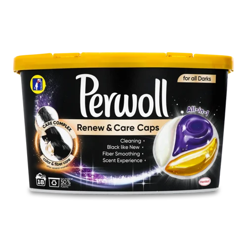Засіб Для Прання Темних Речей В Капсулах Renew&Care Caps Perwoll 18х14.5г
