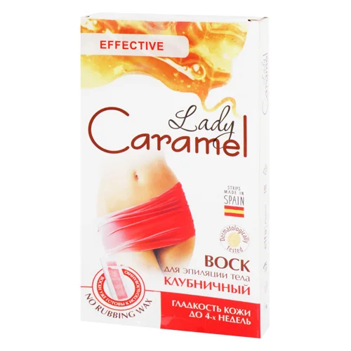 Віск для епіляції тіла Lady Caramel Полуниця 16шт