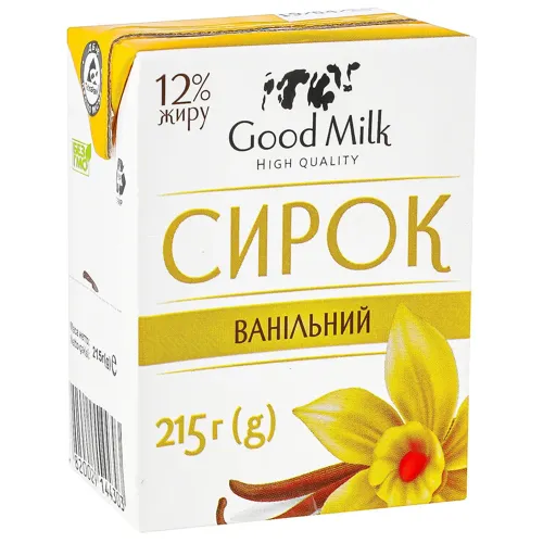 Сирок ванільний 12% 215г Good Mi