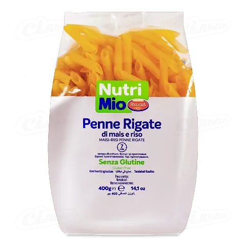 Вироби макаронні Nutri Mio Reggia «Пенне Рігате» без глютену, 400г
