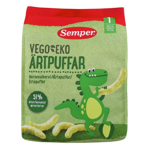 SEMPER Vego&Eko палички з зеленого горошку (50г) 12+