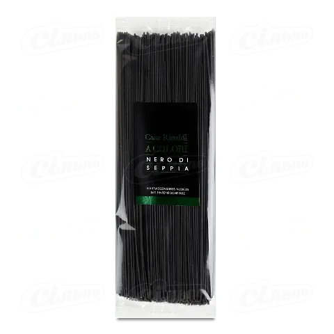 Вироби макаронні Casa Rinaldi «Спагеті» з чорнилами каракатиці, 500г