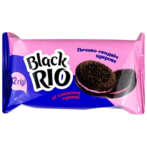Печиво Українська Зірка Black Rio зі смаком суниці 42г