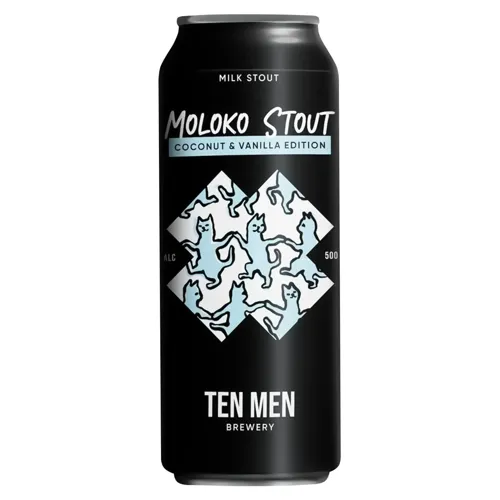 Пиво Ten Men Moloko Stout: Coconut and Vanilla Edition темне нефільтроване 5,5% 0,5л