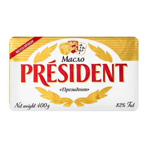 Масло President солодковершкове несолоне 82% 400г