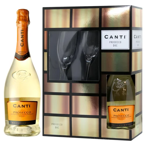 Вино ігристе Canti Prosecco сух біл 10,5% 0,75л+2 бок кор