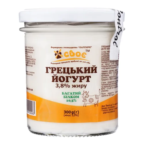 Йогурт 3.8% Грецький Своє с/б 300г