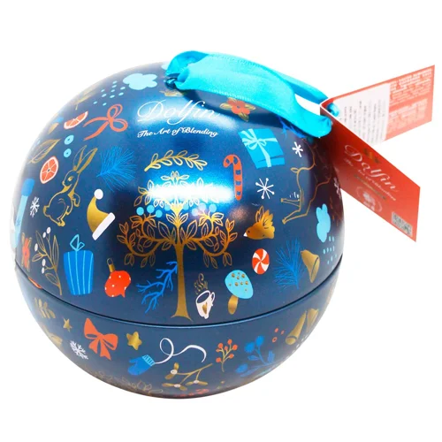 Набір чорного шоколаду Dolfin у різдвяній кулі асорті 100г