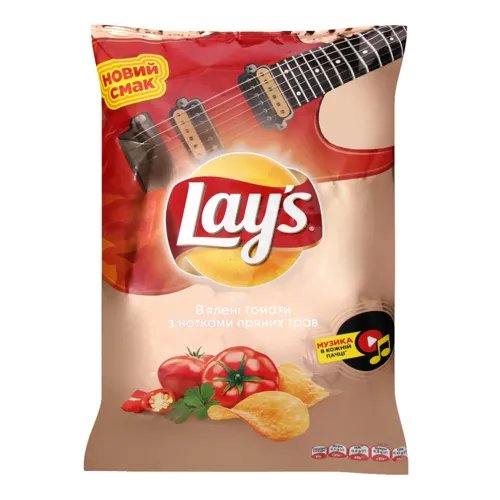 Чіпси картопляні зі смаком в'ялених томатів і пряних трав Lays м/у 120г