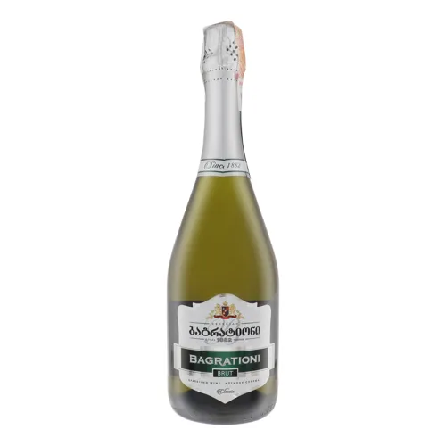 Вино ігристе 0.75л 12% біле Brut Classic Bagrationi пл