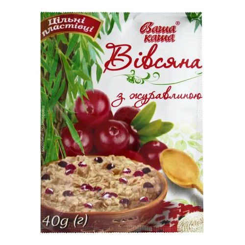 Каша вівсяна з журавлиною Ваша каша м/у 40г