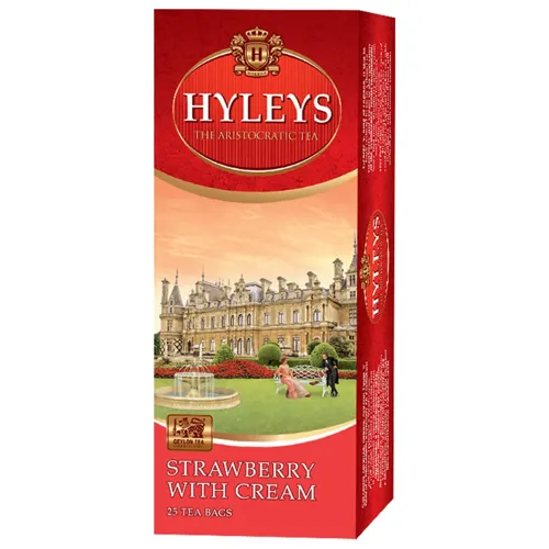 Чорний чай Хейліс цейлонський байховий дрібний з полуницею і ароматом вершків у пакетиках 25х1.5г Шрі-Ланка