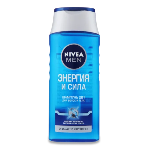 Шампунь для Волосся і Тіла 2в1 Енергія і Сила Nivea Men, 250мл