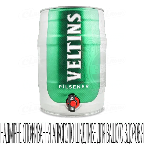 Пиво Veltins Pilsener світле в залізній банці, 5л