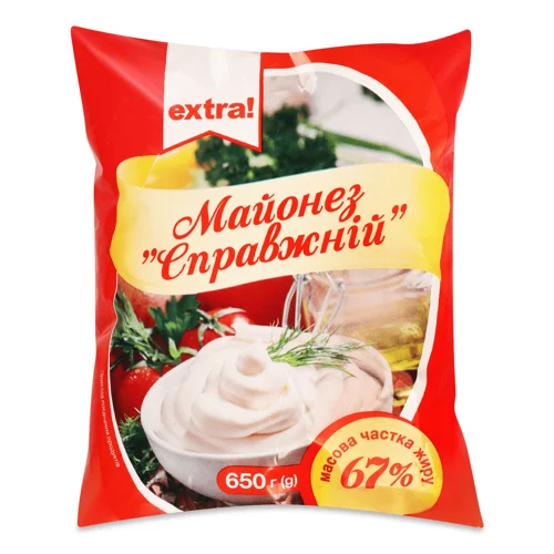 Майонез Extra! Справжній 67% 650 г