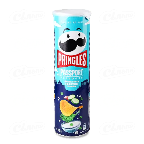 Чіпси Pringles картопляні зі смаком грецькі цацики 185г