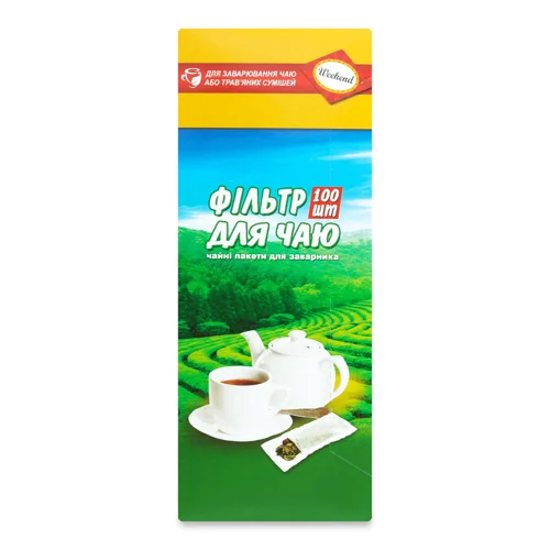 Пакети-фільтр для заварювання чаю Weekend для чайника,100шт/уп