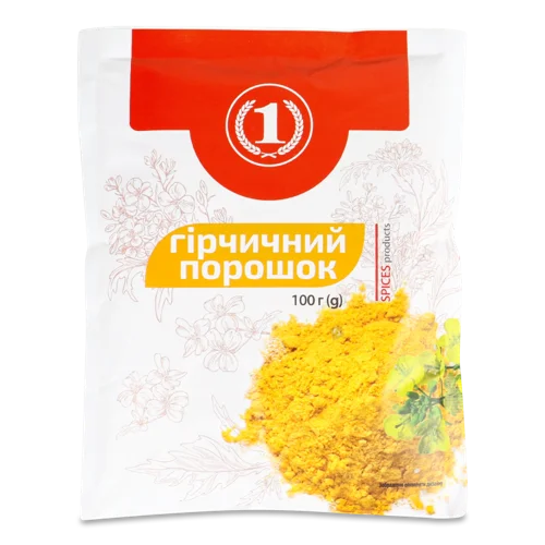 Гірчичний Порошок, ТМ '1', Вищого Ґатунку, 100г